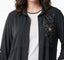 Alzeta Kadın Büyük Beden Gömlek Yaka Nakış İşlemeli Düğmeli Kol Uzun Tunik Hırka Takım