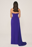 Alfa Beta Kadın Strapzlez Şifon Kuyruklu Krep Uzun Abiye