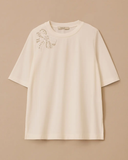 büyük beden boncuk detaylı nakışlı bluz Gala-Xi