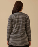 Büyük Beden Boncuk İşlemeli Desenli Bluz Gala-Xi