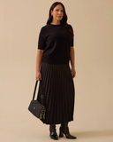 Bbüyük beden kısa kollu basic triko bluz Gala-Xi