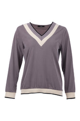 On Kadın V Yaka Uzun Kol Minimalist Bluz - Günlük Kombinleriniz İçin