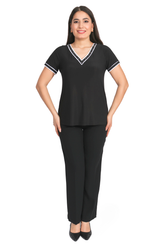 ŞERİT DETAYLI TAŞ İŞLİ ŞIK BLUZ Tolga Saraçoğlu