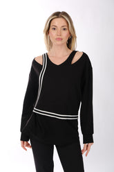 Ysatis Minimalist Oversize V Yaka Uzun Kol Kadın Bluz - Günlük & Özel Gün