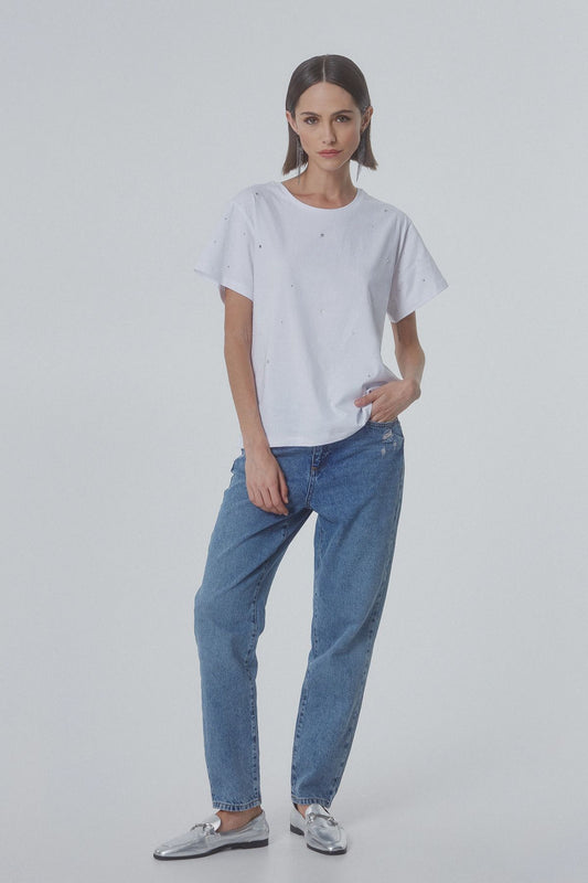 Bsb Mom Fit Oversize Kadın Jean - Yüksek Bel, Rahat, Günlük