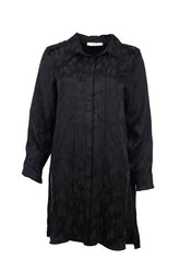 büyük beden desenli plise detaylı tunik Gala-Xi