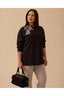 büyük beden fular yakalı sweatshirt10002522314010
