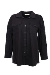 büyük beden nakışlı düğme detaylı Gala-Xi