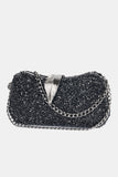 Explosion Metalik Boncuklu Clutch El Çantası - Gece Parti Davet