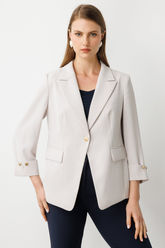 Ekol Büyük Beden Tek Düğme Kapak Cepli