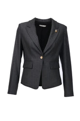 Ekol Minimalist Uzun Kol Crop Blazer Ceket - Şık ve Modern