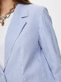 Faik Sönmez Oversize Çizgili Kadın Ceket - Minimalist Tarz