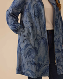 Kadın Büyük Beden Desenli Cepli Kap Ceket Gala-Xi 10002512514010