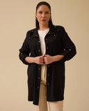 Gala-xi Oversize Nakışlı Midi Kadın Ceket - Günlük & Şık