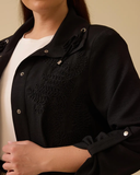 Gala-xi Oversize Nakışlı Midi Kadın Ceket - Günlük & Şık