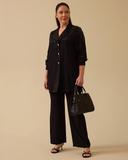 büyük beden taş detaylı parlak dokulu ceket Gala-Xi