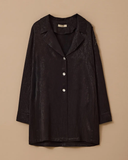 büyük beden taş detaylı parlak dokulu ceket Gala-Xi