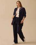 büyük beden şerit detaylı fermuarlı ceket Gala-Xi