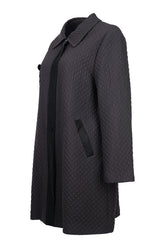 Gala-xi Minimalist Uzun Kol Midi Kapitone Kadın Ceket - Günlük Şıklık