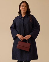 büyük beden desenli jakar kap Gala-Xi