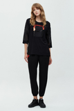 Daido Oversize Minimalist 3/4 Kol Kadın T-Shirt - Rahat ve Şık