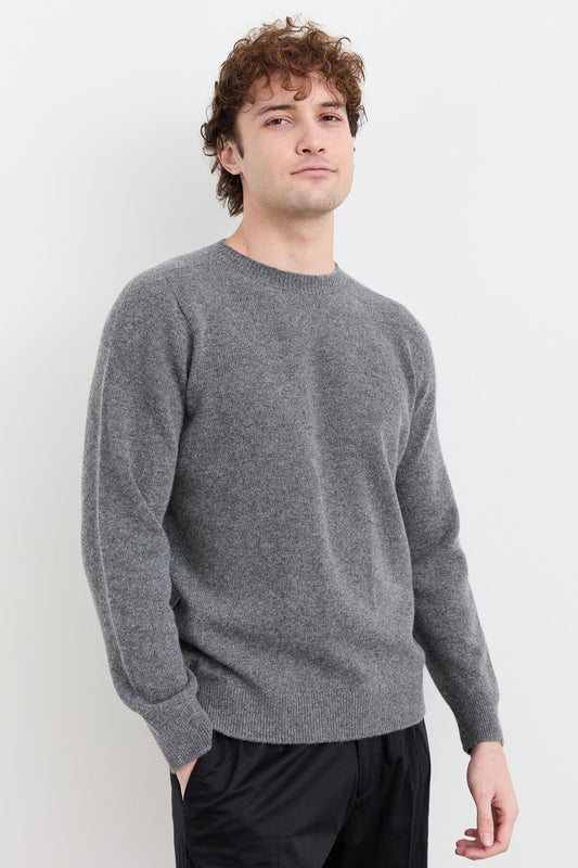 Desen Erkek Minimalist Yuvarlak Yaka Uzun Kol Kazak - Günlük Stil