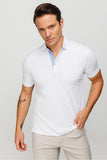 Desen Minimalist Polo Yaka Erkek T-Shirt - Kısa Kol - Rahat