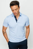 Desen Minimalist Polo Yaka Erkek T-Shirt - Kısa Kol - Rahat