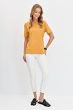 DESEN TRİKO Oversize Minimalist Yuvarlak Yaka Kadın T-Shirt - Kısa Kol