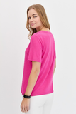DESEN TRİKO Oversize Minimalist Yuvarlak Yaka Kadın T-Shirt - Kısa Kol