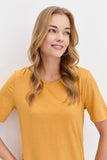 DESEN TRİKO Oversize Minimalist Yuvarlak Yaka Kadın T-Shirt - Kısa Kol