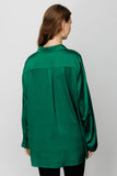 Ekol Oversize Uzun Kol Saten Gömlek Bluz - Minimalist Şıklık