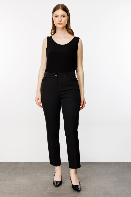 Ekol Minimalist Yüksek Bel Midi Kadın Pantolon - Günlük & İş Kombini