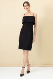 Ekol Straplez Minimalist Midi Elbise - Taş Detaylı