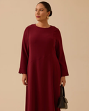 Büyük Beden Basic Midi Elbise Gala-Xi