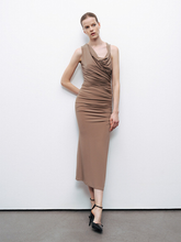 Büzgü Detaylı Maxi Elbise Nocturne