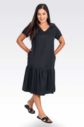 MODAL KUMAŞ KISA KOL ASTARSIZ ELBİSE Tolga Saraçoğlu