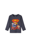 Erkek Çocuk Uzun Kol Sweatshirt-Süper Kahraman Baskı-Günlük
