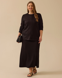 Gala-xi Minimalist Midi Uzun Etek - Günlük Şıklık