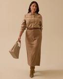 Büyük Beden Cepli Düz Etek Gala-Xi