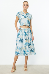 On Desenli Midi Boy Etek