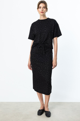 On Beli Lastikli Taşlı Etek