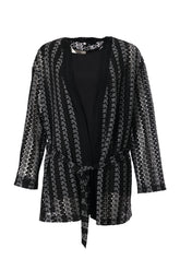 Faik Sönmez Oversize Midi Kimono - Bağcıklı Bel - Minimal Tasarım