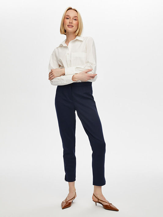 Faik Sönmez Kadın Slim Fit Örme Pantolon 25YB00053-1