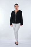 Gala-xi Oversize Minimalist Kadın Ceket - Uzun Kol, Yuvarlak Yaka