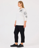 Gala-xi Kadın Büyük Beden Sıfır Yaka İşlemeli Sweatshirt 10002422314001