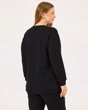 Gala-xi Kadın Büyük Beden Sıfır Yaka İşlemeli Sweatshirt 10002422314001