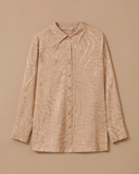 Gala-xi Oversize Uzun Kol Minimalist Kadın Gömlek - Günlük