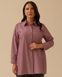 Büyük Beden Çizgili Gömlek Gala-Xi