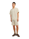 Jack&Jones Oversize Kısa Kol Çizgili Erkek Gömlek - Minimalist